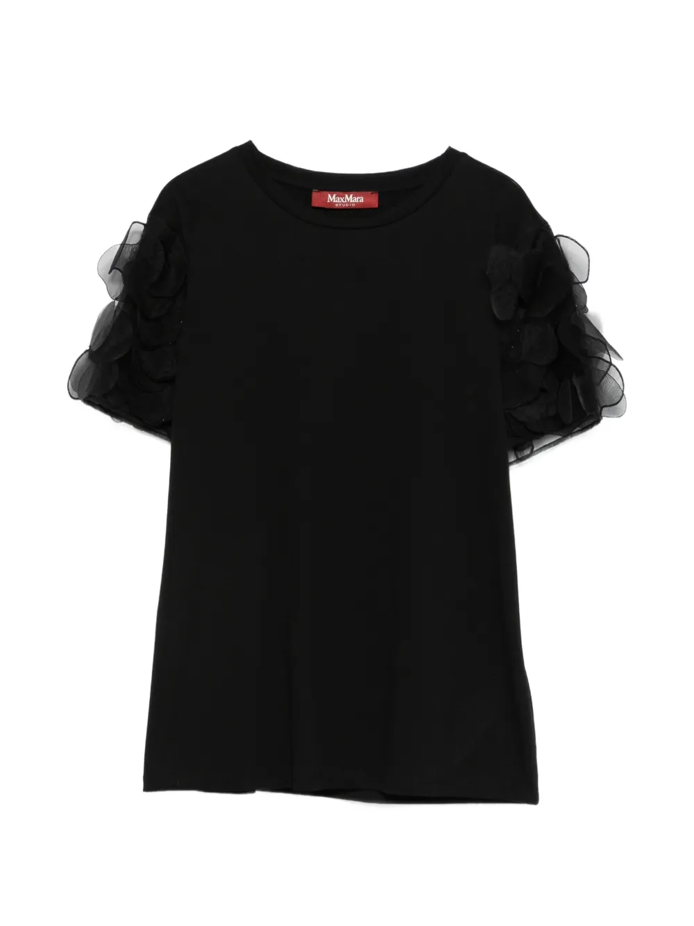 Max Mara T-shirt Mseeditti con ruches - Nero