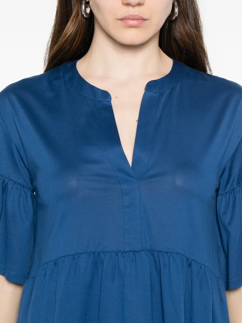 Weekend Max Mara Wkdsaggina mini-jurk met V-hals Blauw