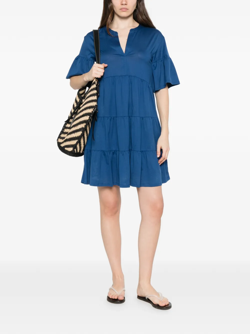 Weekend Max Mara Wkdsaggina mini-jurk met V-hals Blauw