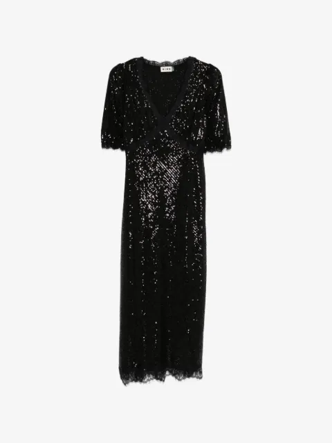Rixo vestido midi Verena con lentejuelas
