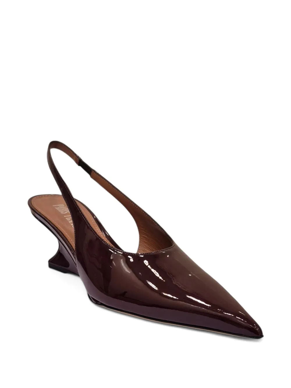 Paris Texas 50mm Nina Slingback Pointed Pumps In Brown