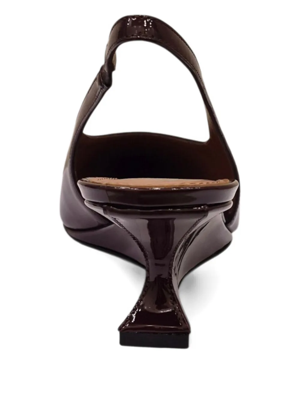 Paris Texas 50mm Nina Slingback Pointed Pumps In Brown