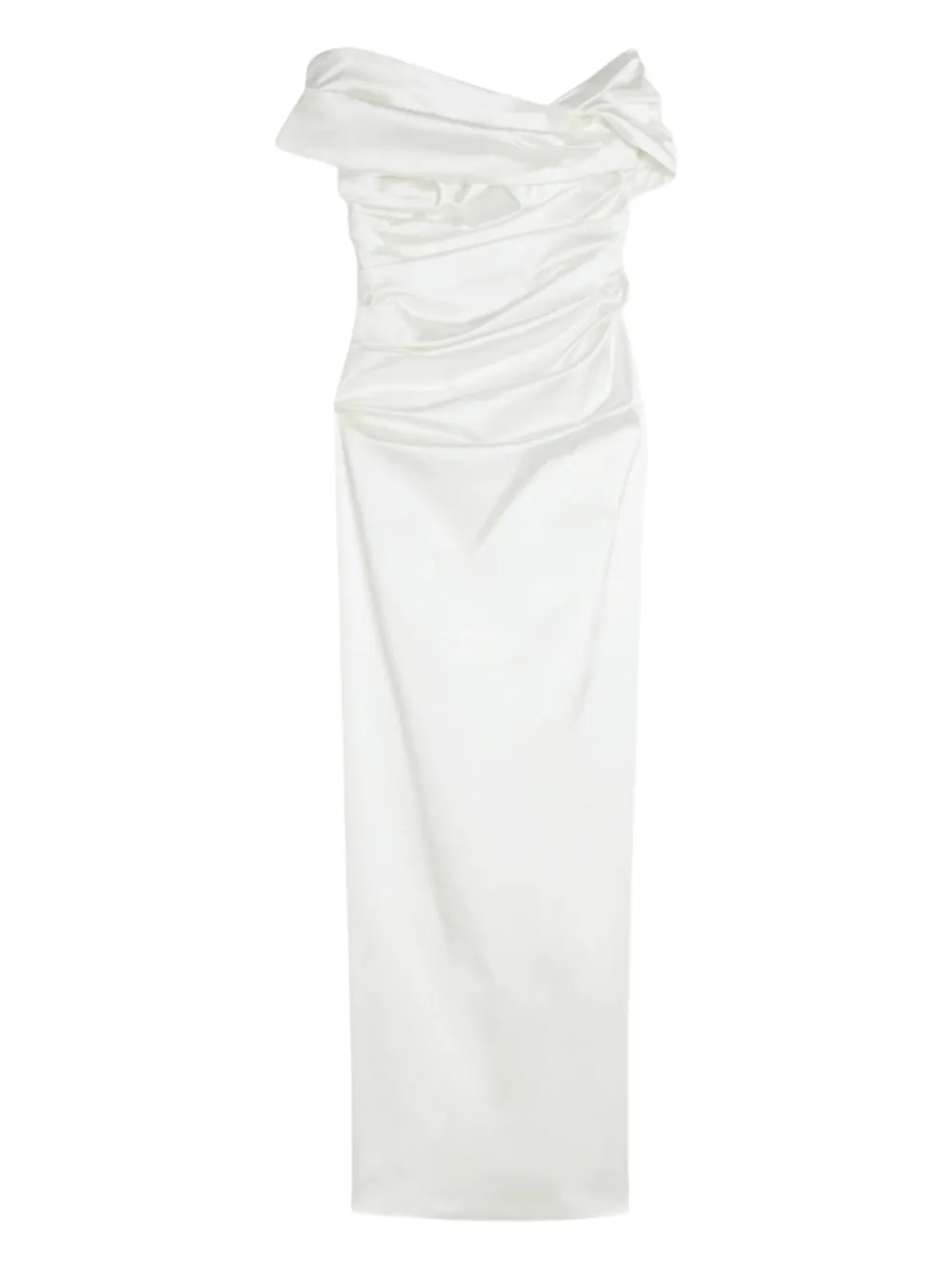 Max Mara Alatri draped maxi dress - Bianco