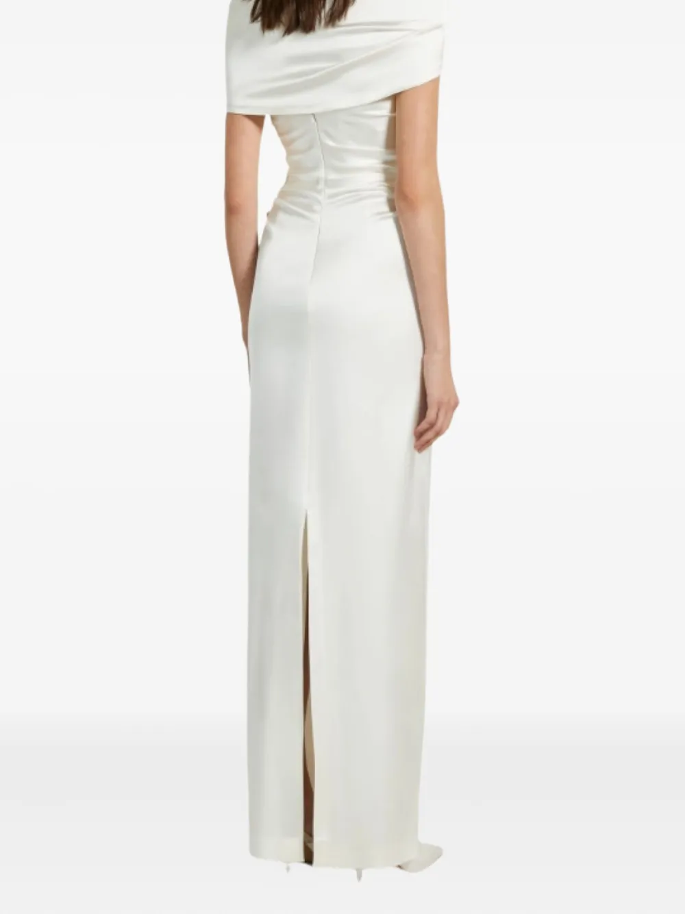 Max Mara Alatri gedrapeerde maxi-jurk Wit