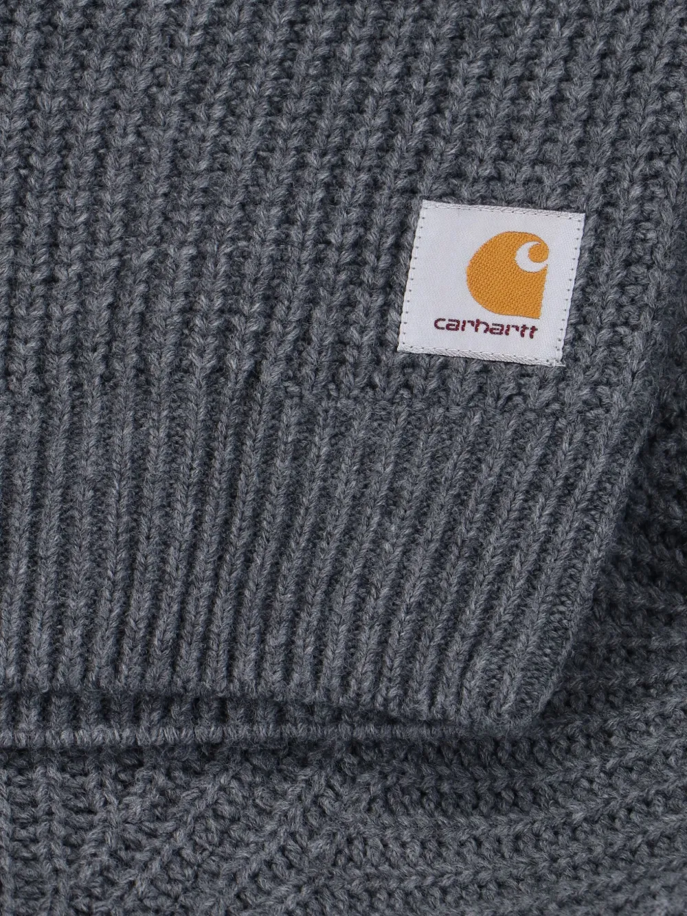 Carhartt Raglan Sleeve Crewneck Sweater With Ribbed Texture In Gray