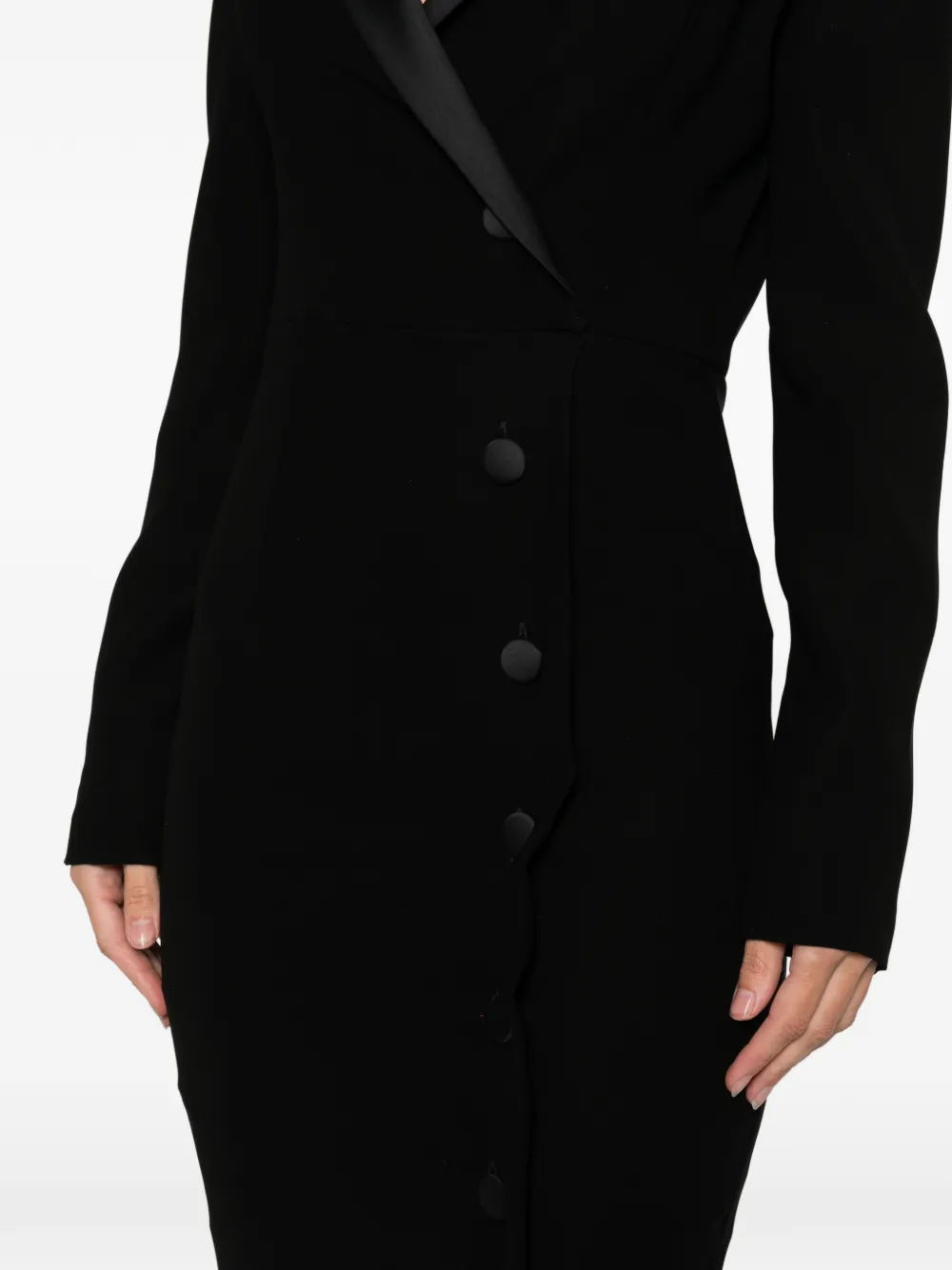 Silk Love & Lace Scarlet Button Maxi Dress In Black