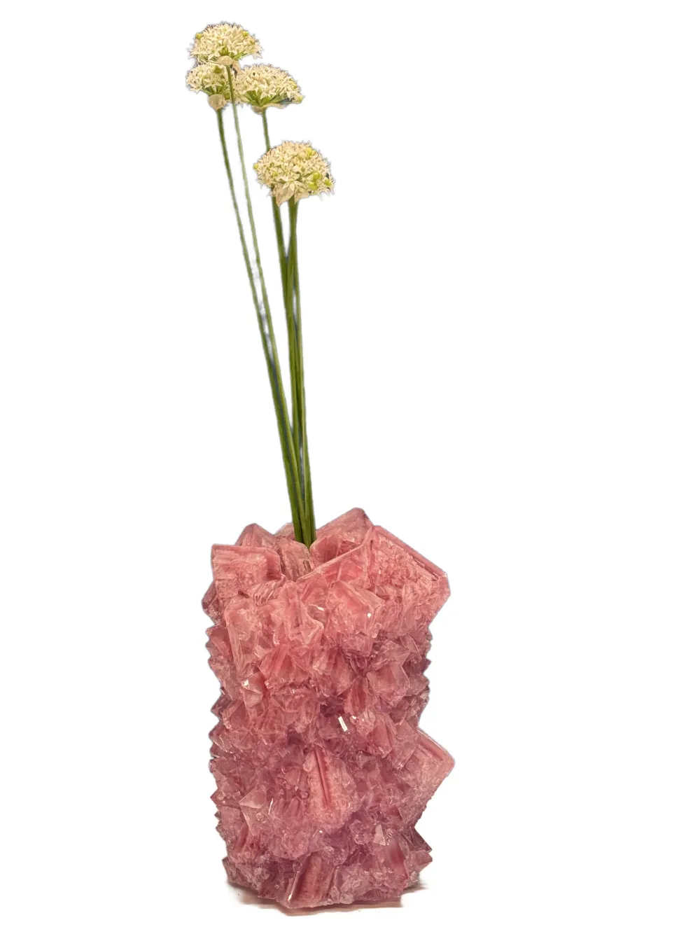 Mineral Series Mini Crystal Vase (16cm X 10 Cm) In Pink