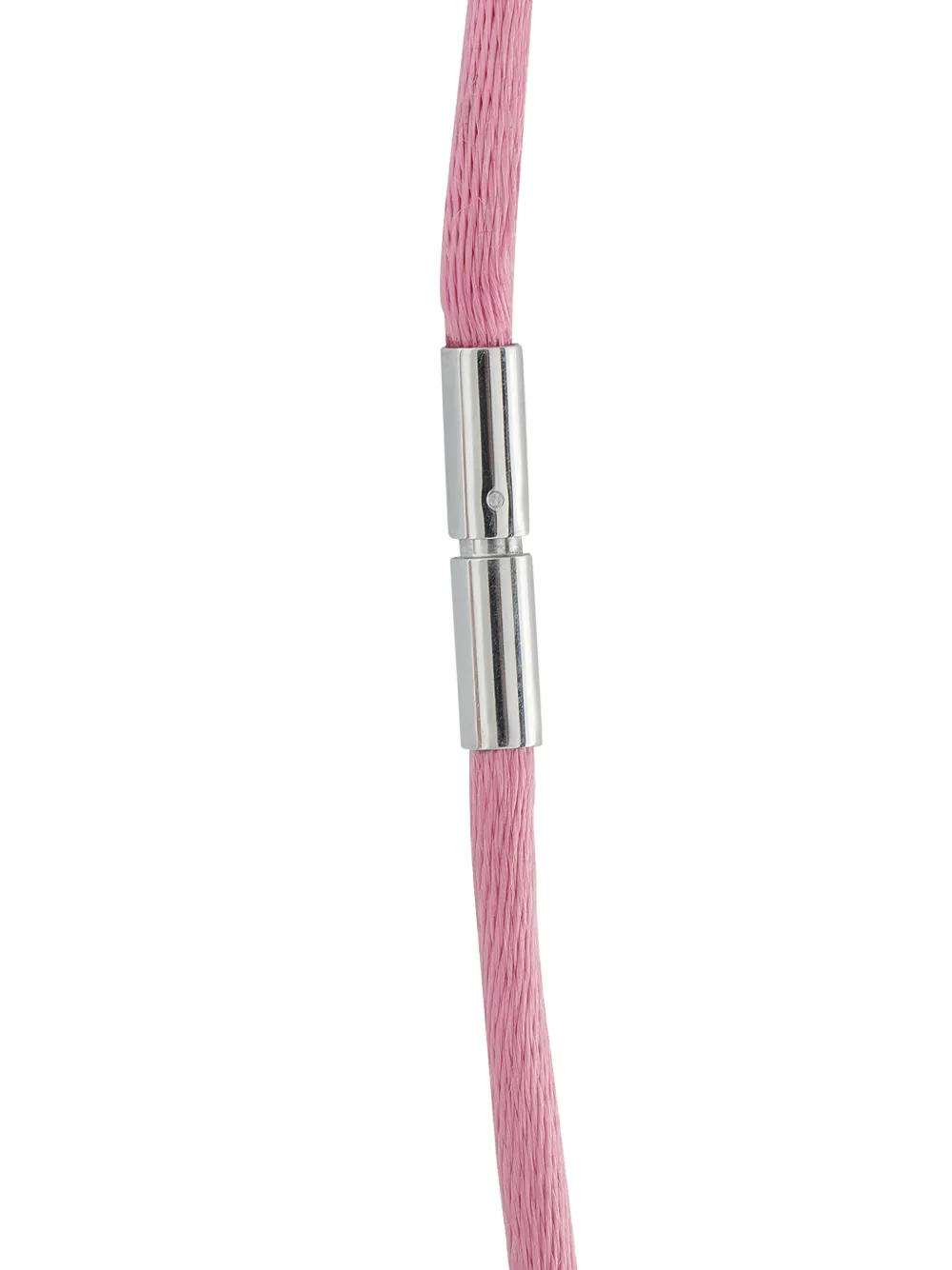 BUCHERER Pre-owned 18k White Gold Diamond And Rose Quartz Necklace In Silver