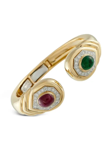 David Webb 18K yellow gold multi-stone bracelet