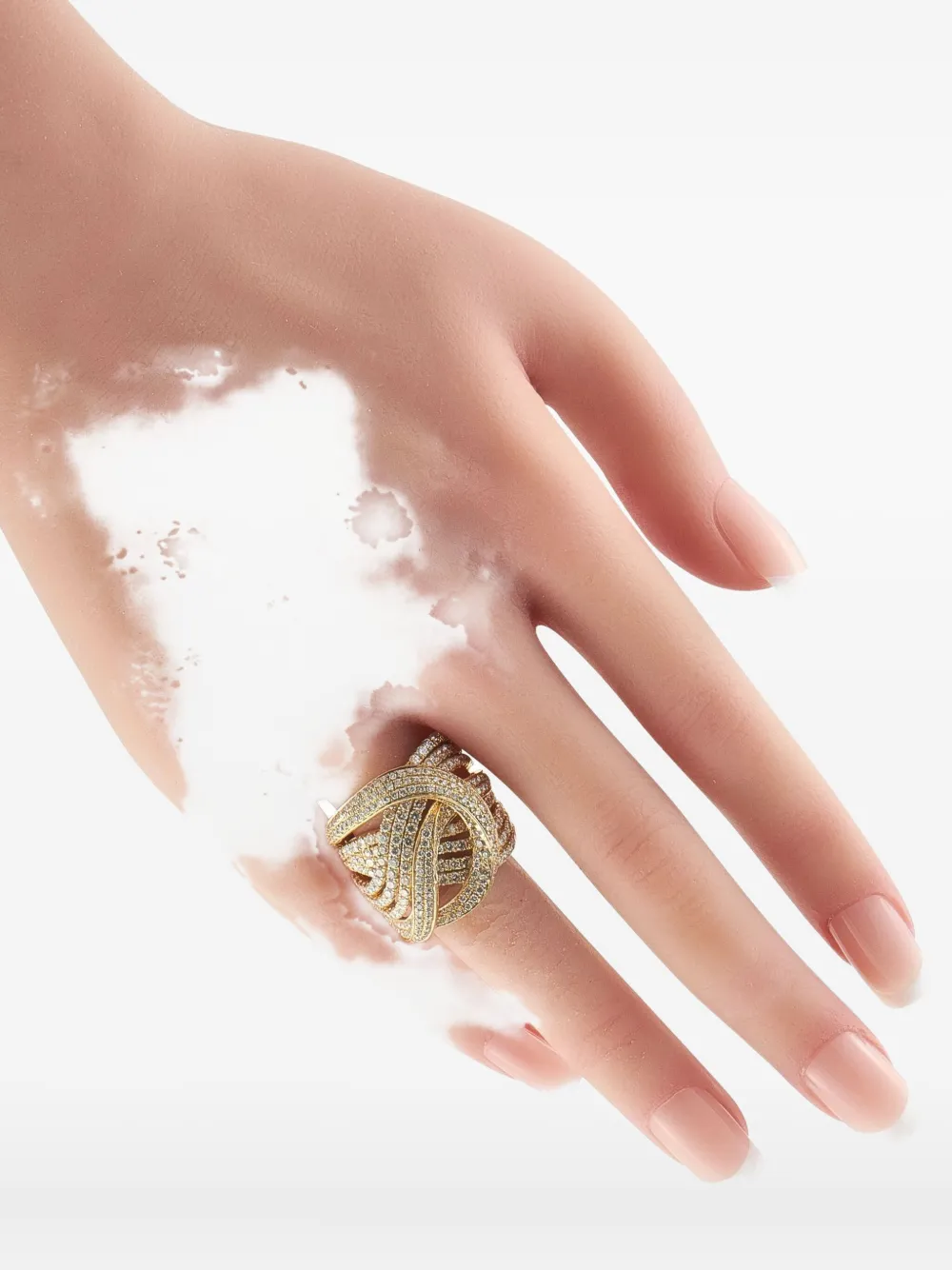 LB Exclusive 18K yellow gold diamond ring - ゴールドトーン