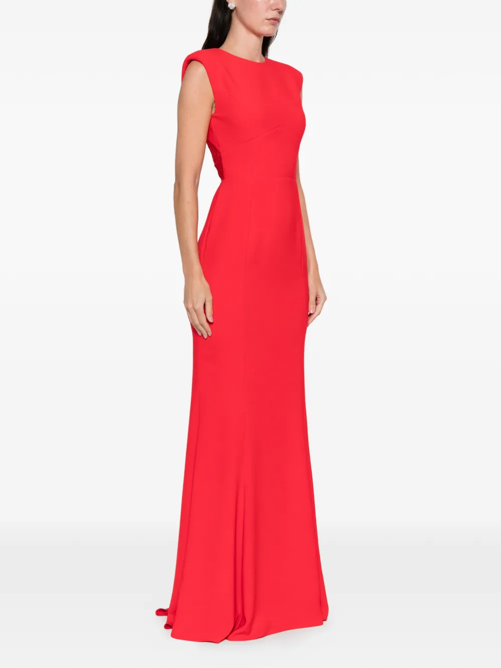 Silk Love & Lace Paloma Sleeveless Maxi Dress In Red