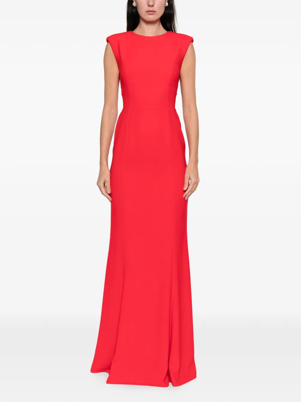 Silk Love & Lace Paloma Sleeveless Maxi Dress In Red