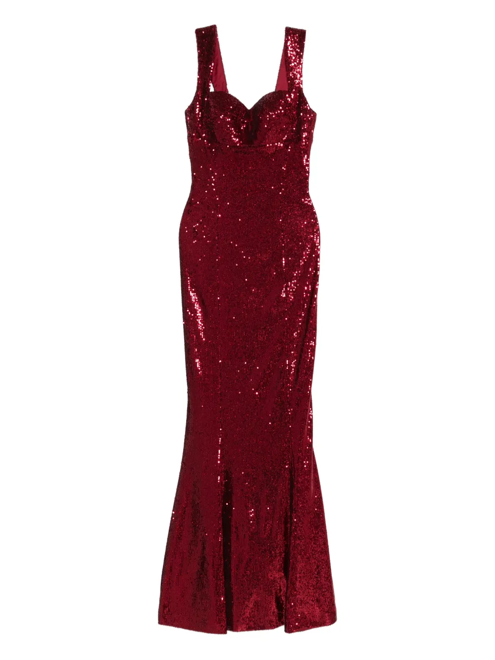 Silk Love & Lace Annabel Sequin Maxi Dress In Red