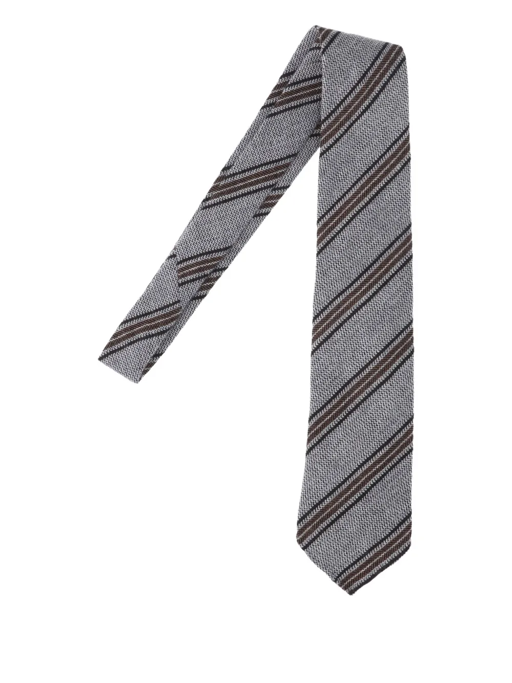 Cesare Attolini striped tie | Grey | Image 1