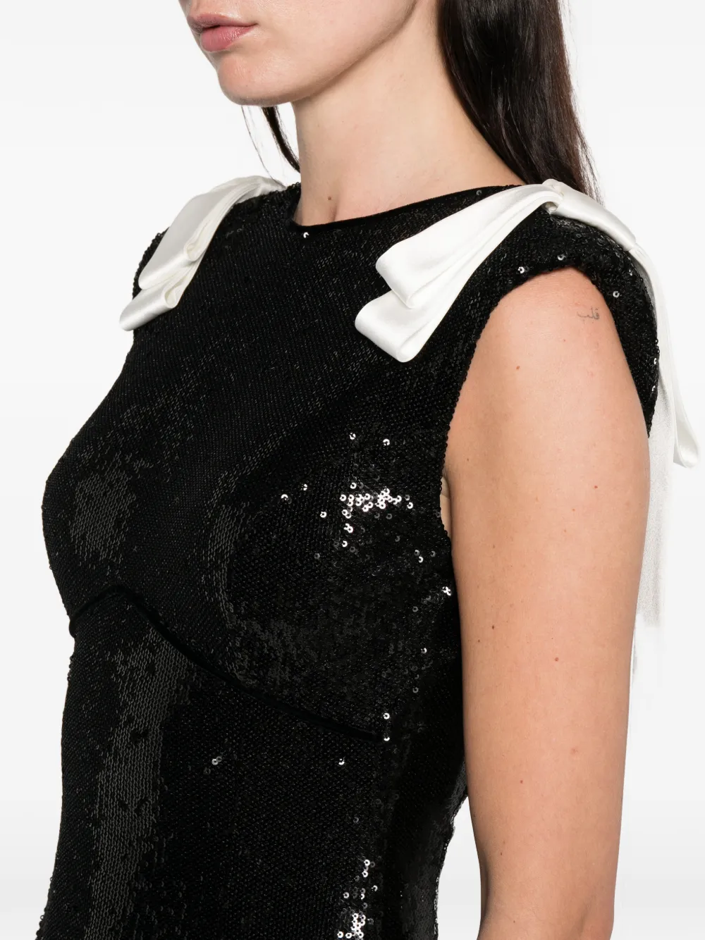 Silk Love & Lace Ofelia Sequin Maxi Dress In Black