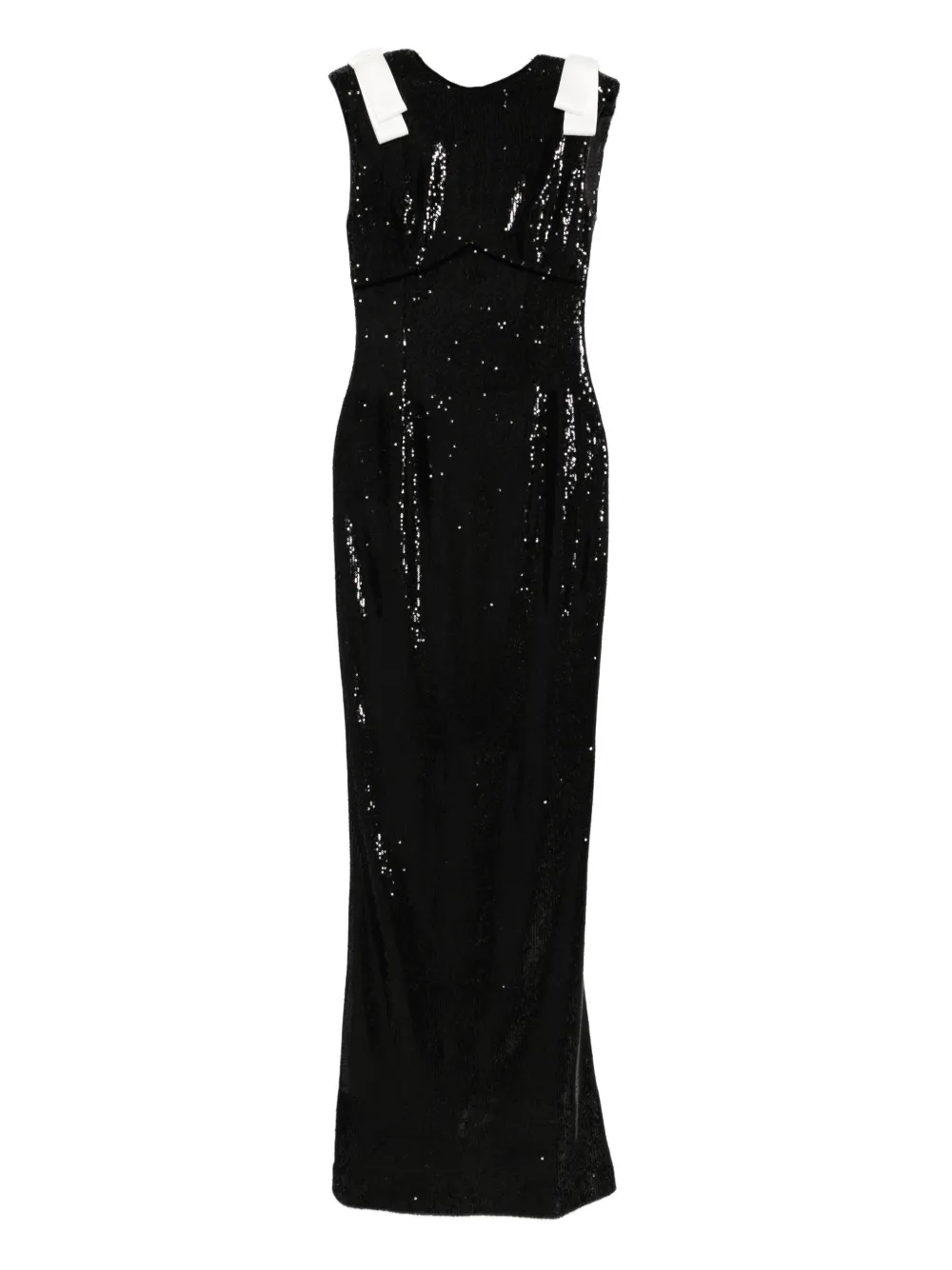 Silk Love & Lace Ofelia Sequin Maxi Dress In Black