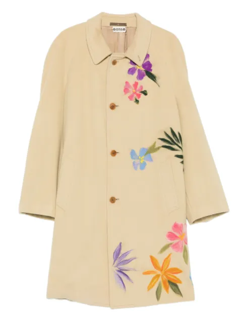 A.N.G.E.L.O. Vintage Upcycling floral-details single-breasted coat