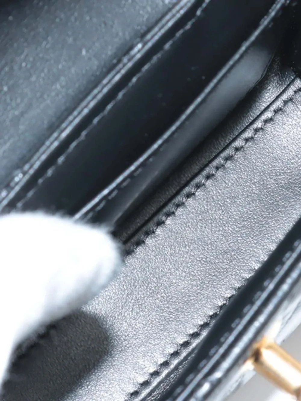 CHANEL Pre-owned 2021-2025 Mini Nano Aged Calfskin Kelly Shopper Bag Satchel In Black