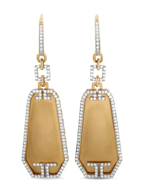 Ivanka Trump 18K yellow gold diamond dangle earrings