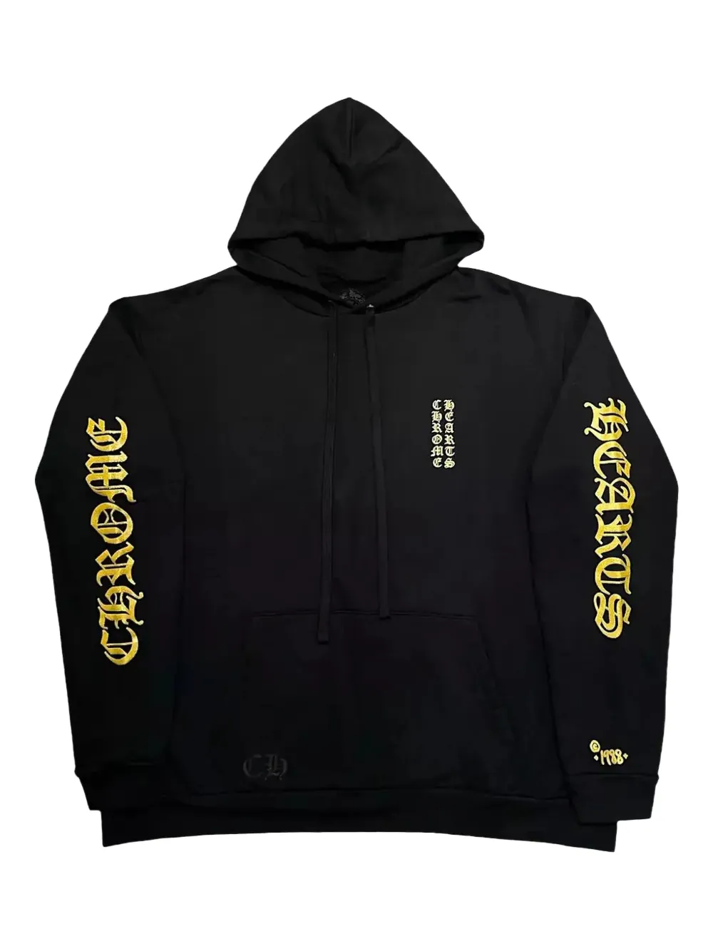 Chrome Hearts 1988 glitter hoodie - Black