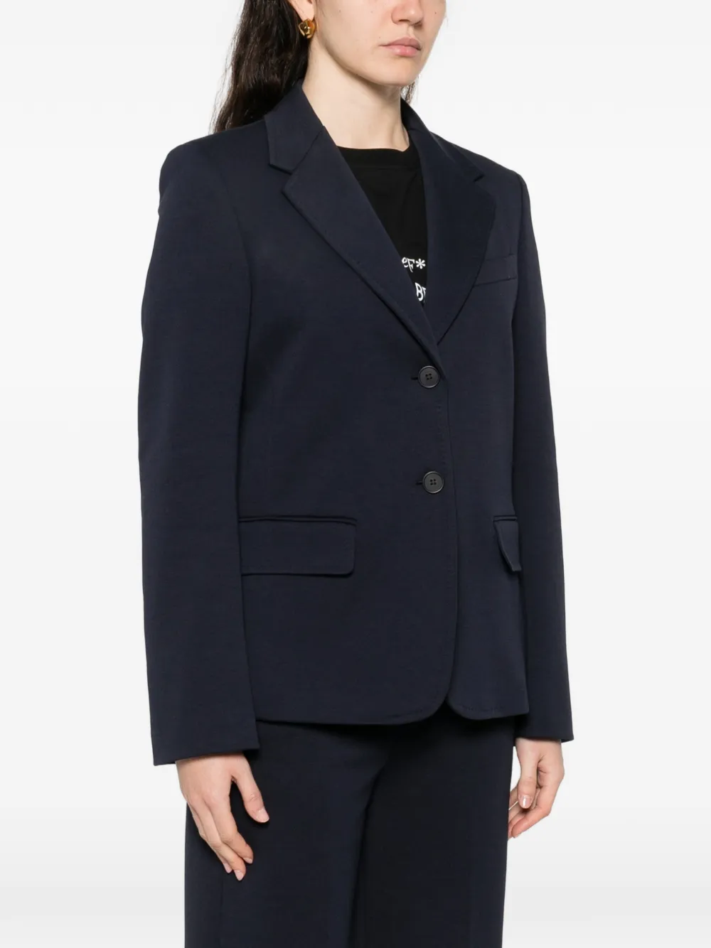  Weekend Max Mara Wkdginnasta Button Blazer - Blue 