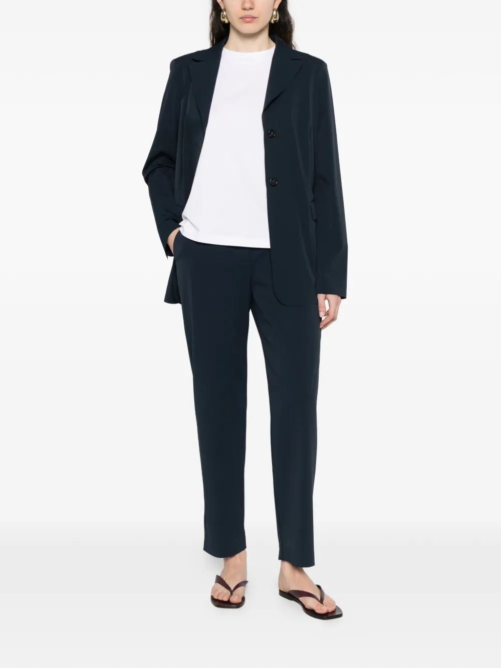  Max Mara Flap-pocket V-neck Jacket - Blue 