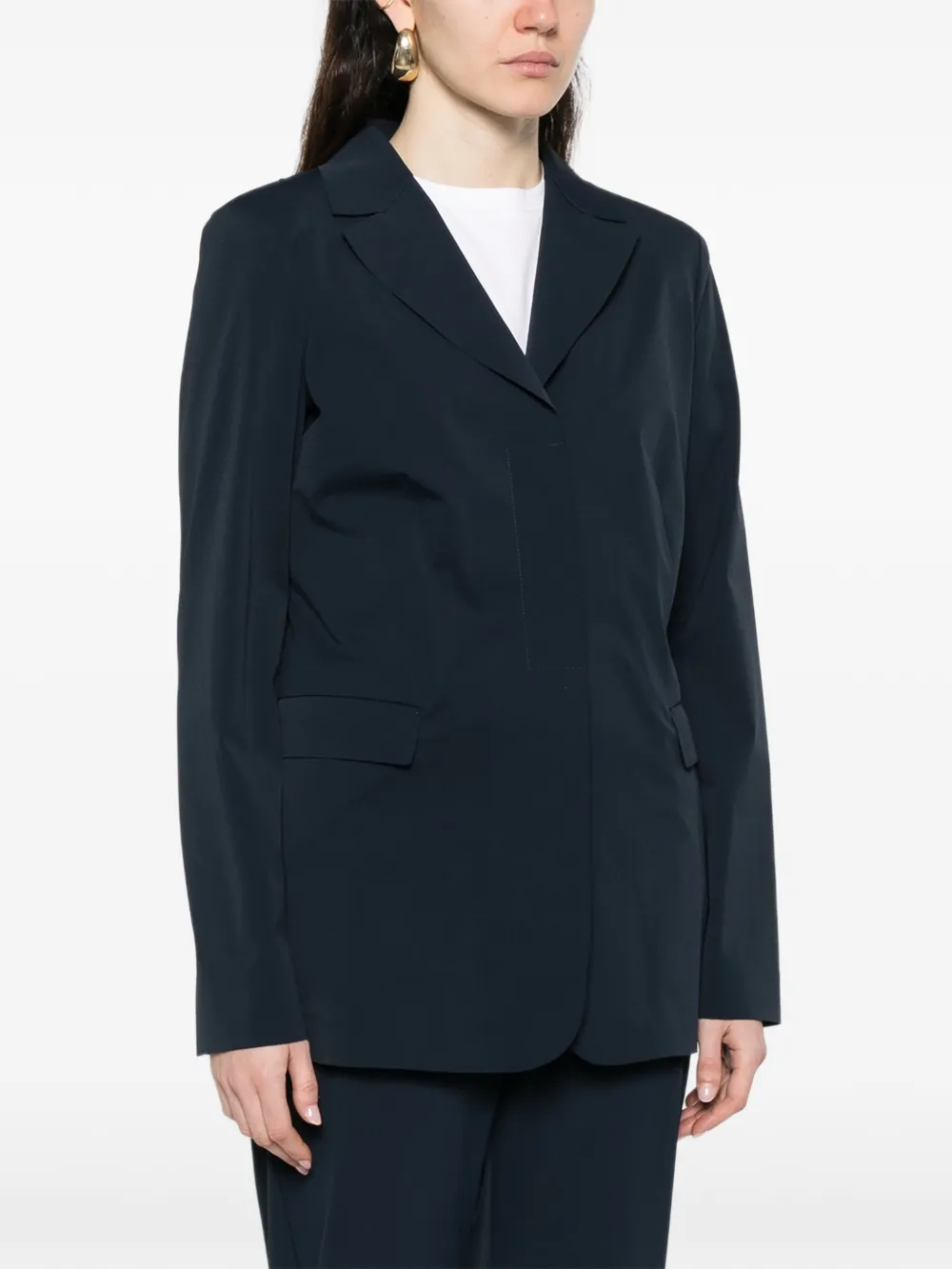  Max Mara Flap-pocket V-neck Jacket - Blue 