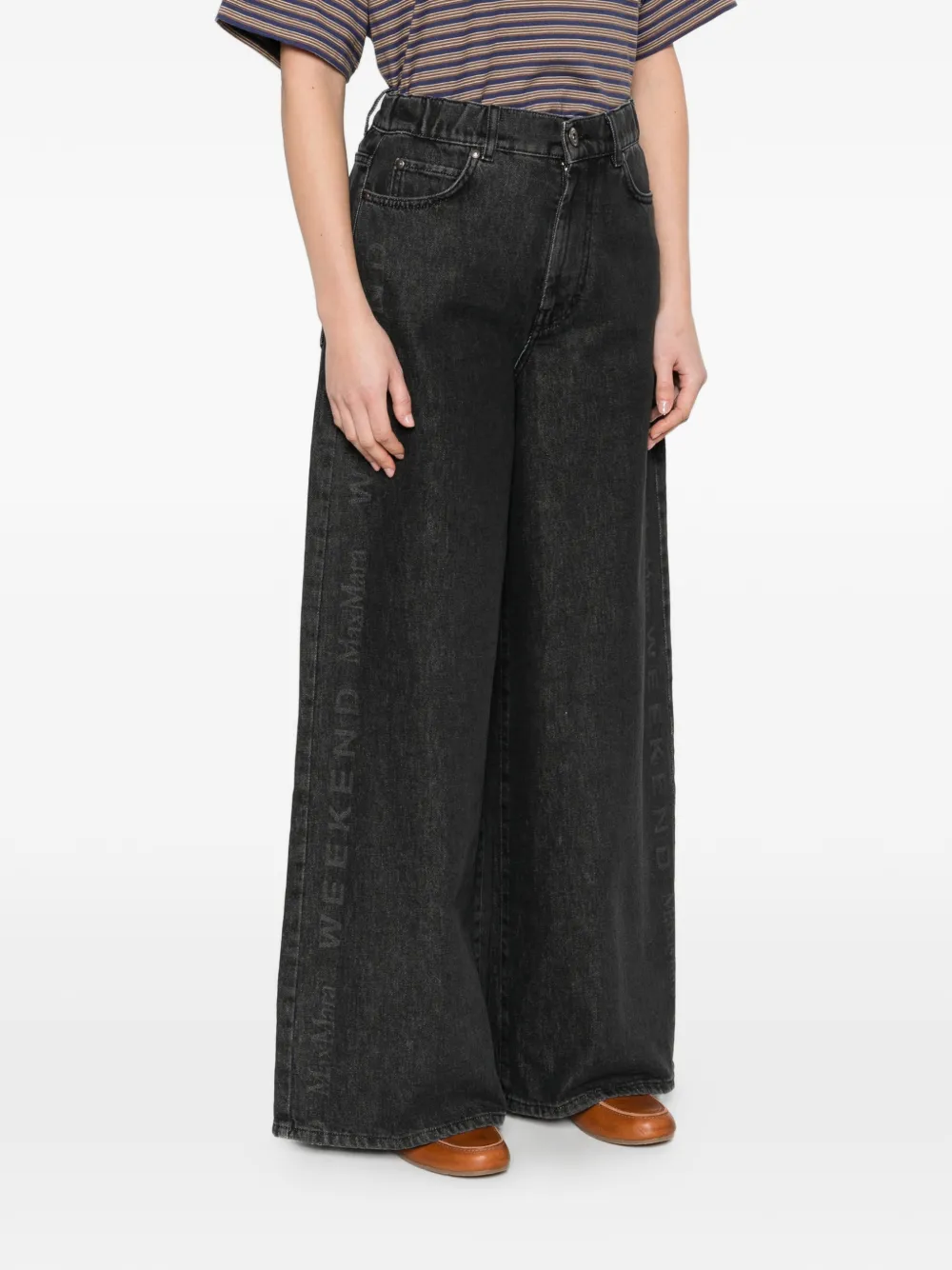  Weekend Max Mara Wkdvortice Logo Jeans - Black 