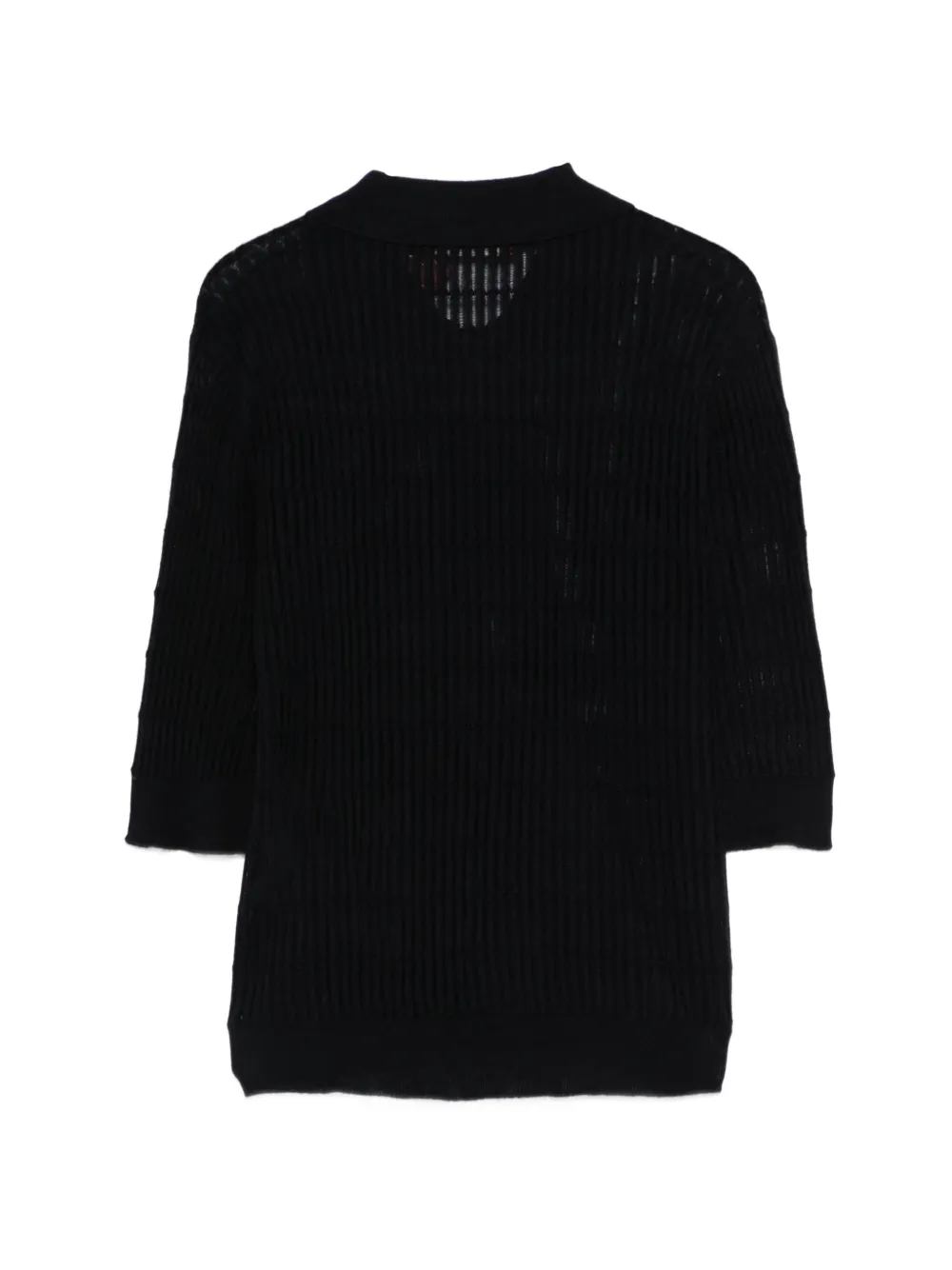  Max Mara Buttoned Polo Top - Black 