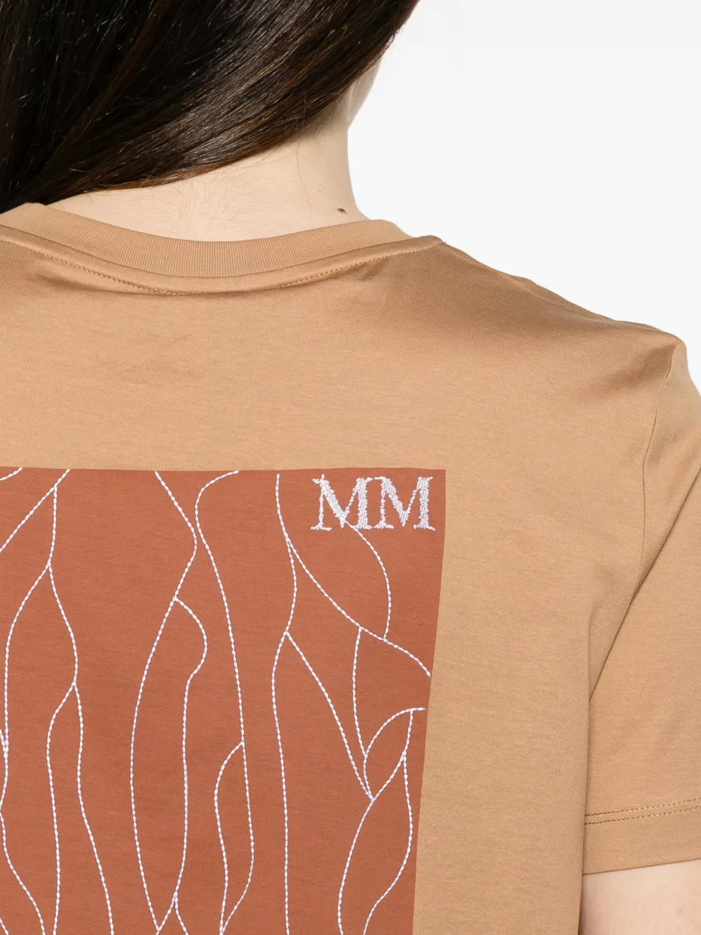 Max Mara Licenza T-shirt met print Beige