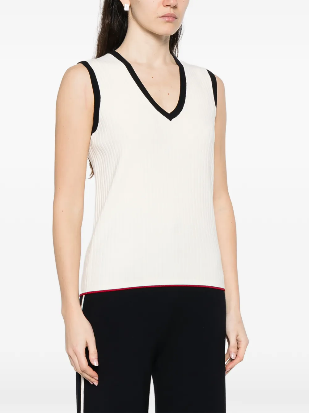 Max Mara Tanktop met V-hals Wit
