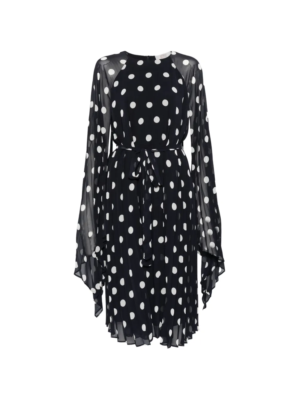 Marina Rinaldi MREALBORE polka-dot pleated midi dress - Nero
