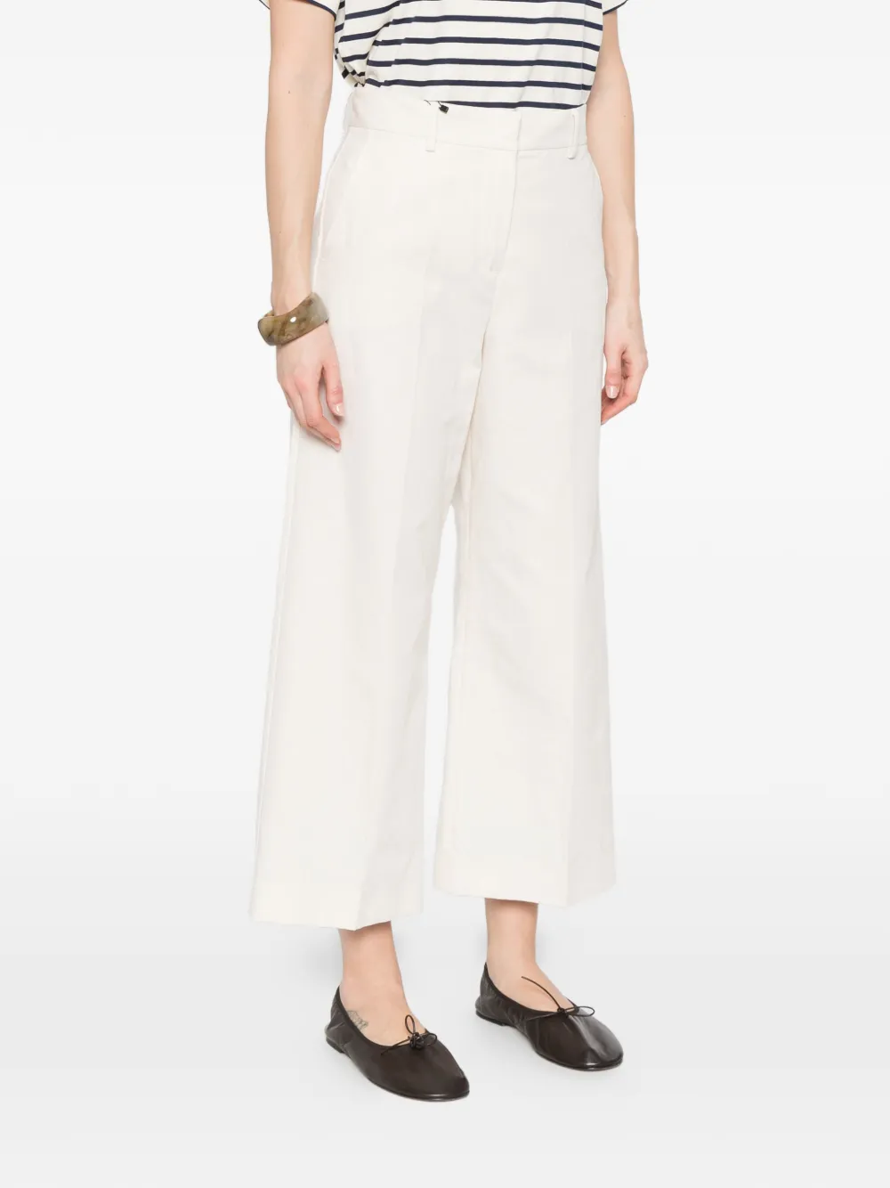 Weekend Max Mara Broek met wijde pijpen Beige