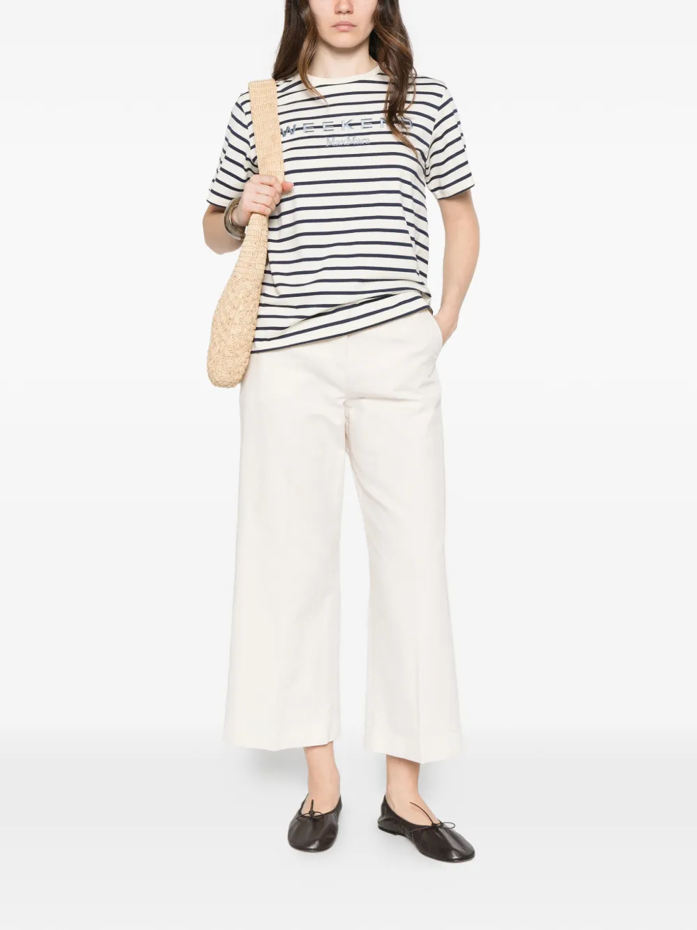 Weekend Max Mara Broek met wijde pijpen - Beige