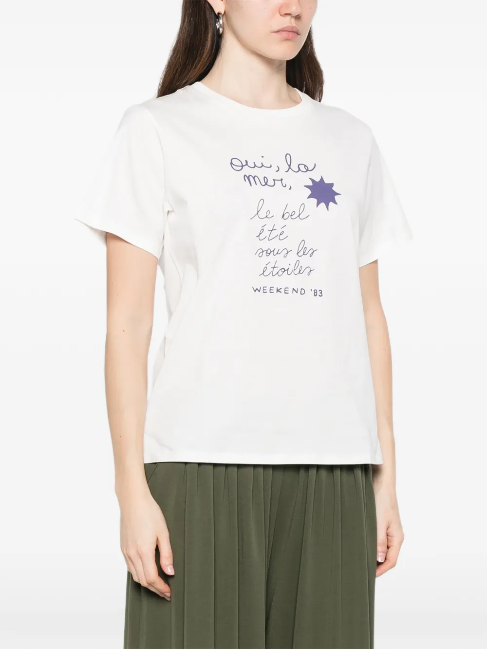  Weekend Max Mara Camiseta Wkdpantera - Blanco 