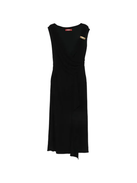 Max Mara ruched-detail draped dress