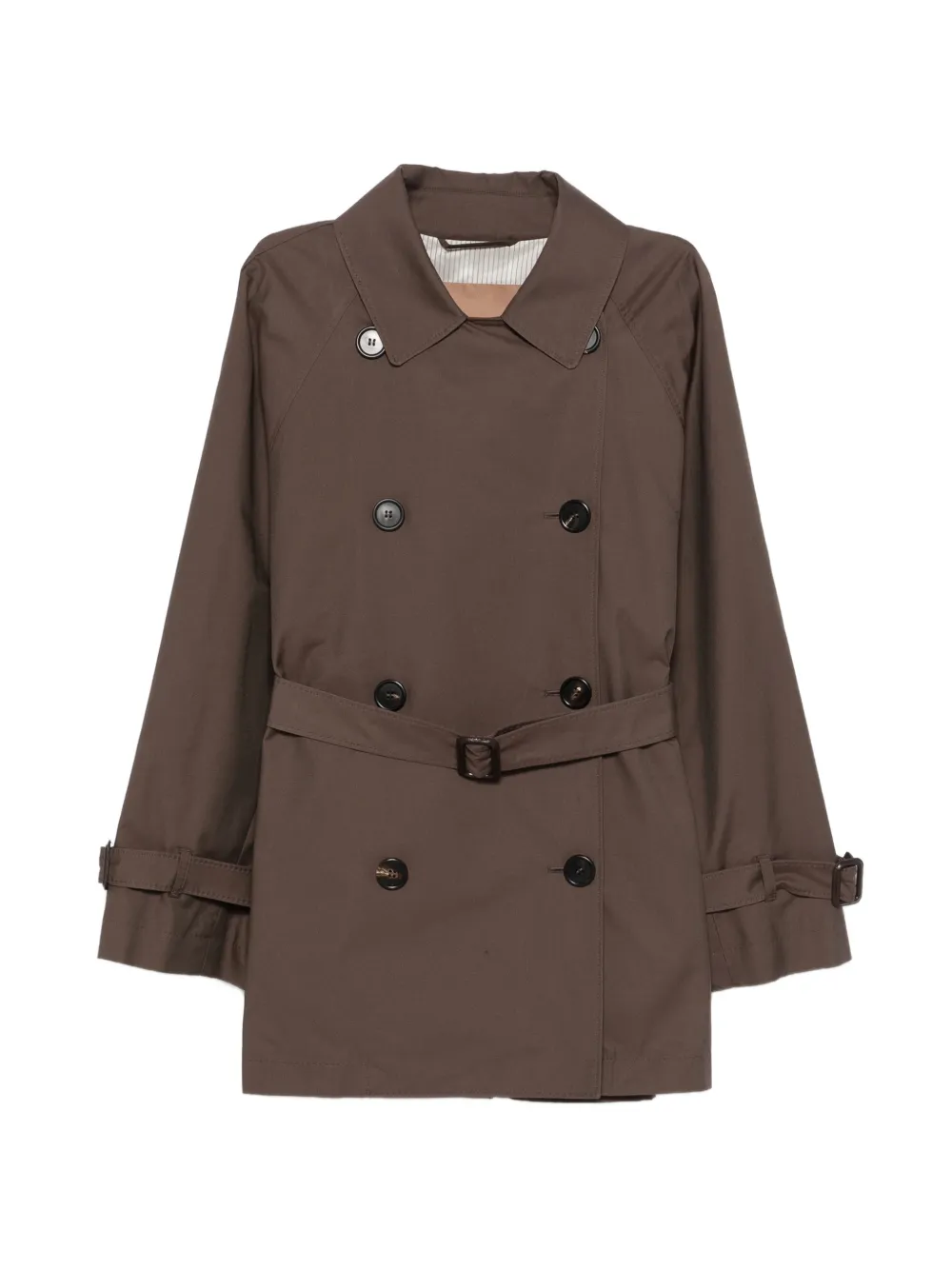 Max Mara MTCCALLE buttoned belted coat - Marrone