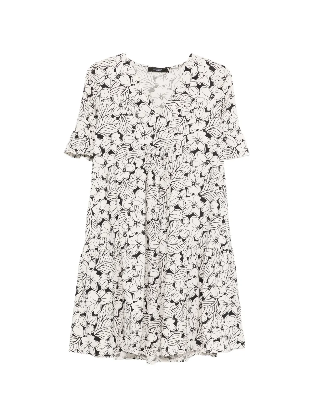 Weekend Max Mara Wkdfuoco Floral-print Mini Dress In White