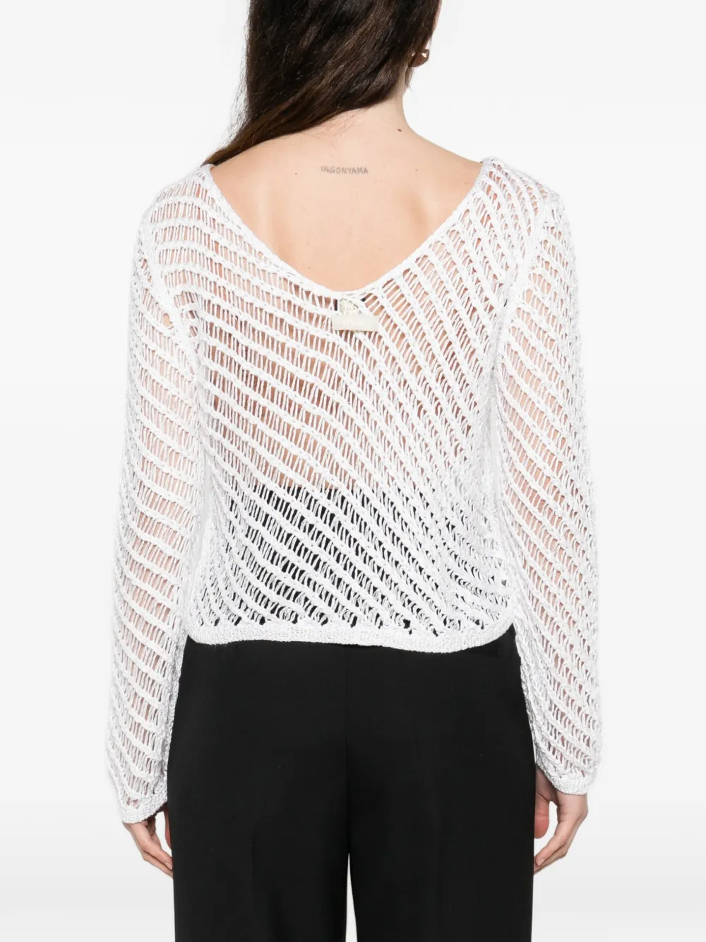 PINKO Opengebreide trui Wit