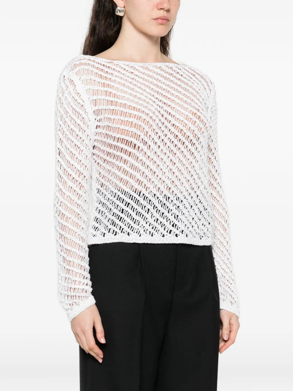 PINKO Opengebreide trui Wit