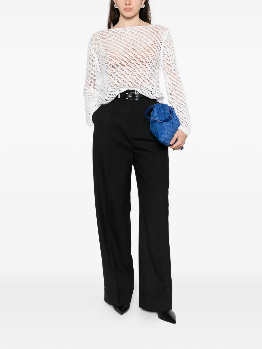 PINKO Opengebreide trui Wit
