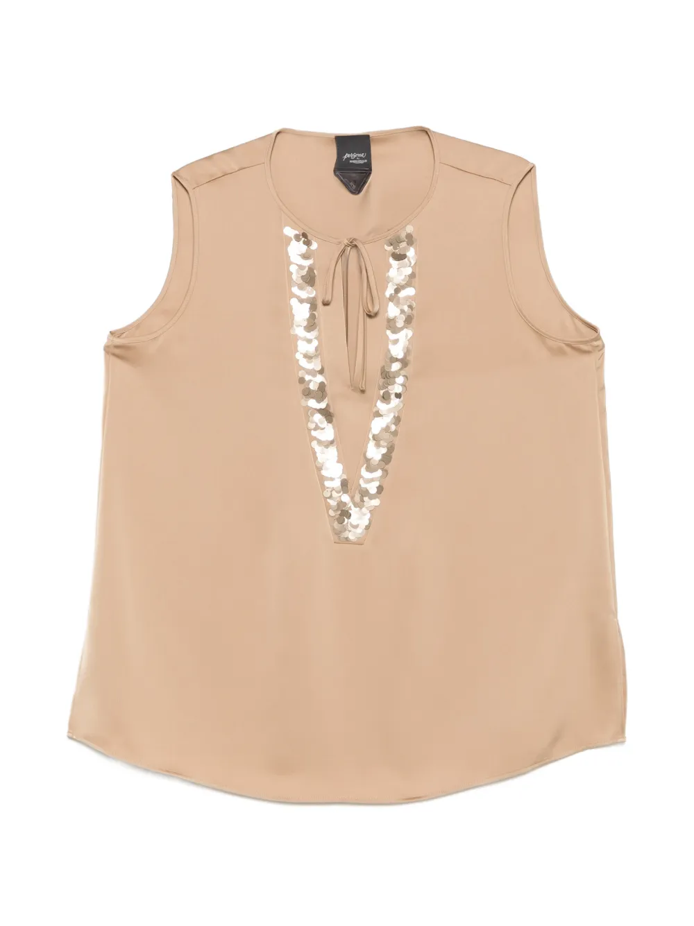Marina Rinaldi Pmrvetusta sequin-embellishment top - Toni neutri