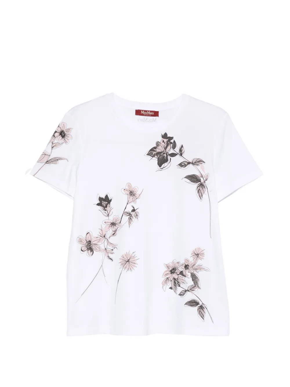 Max Mara T-shirt a fiori - Bianco