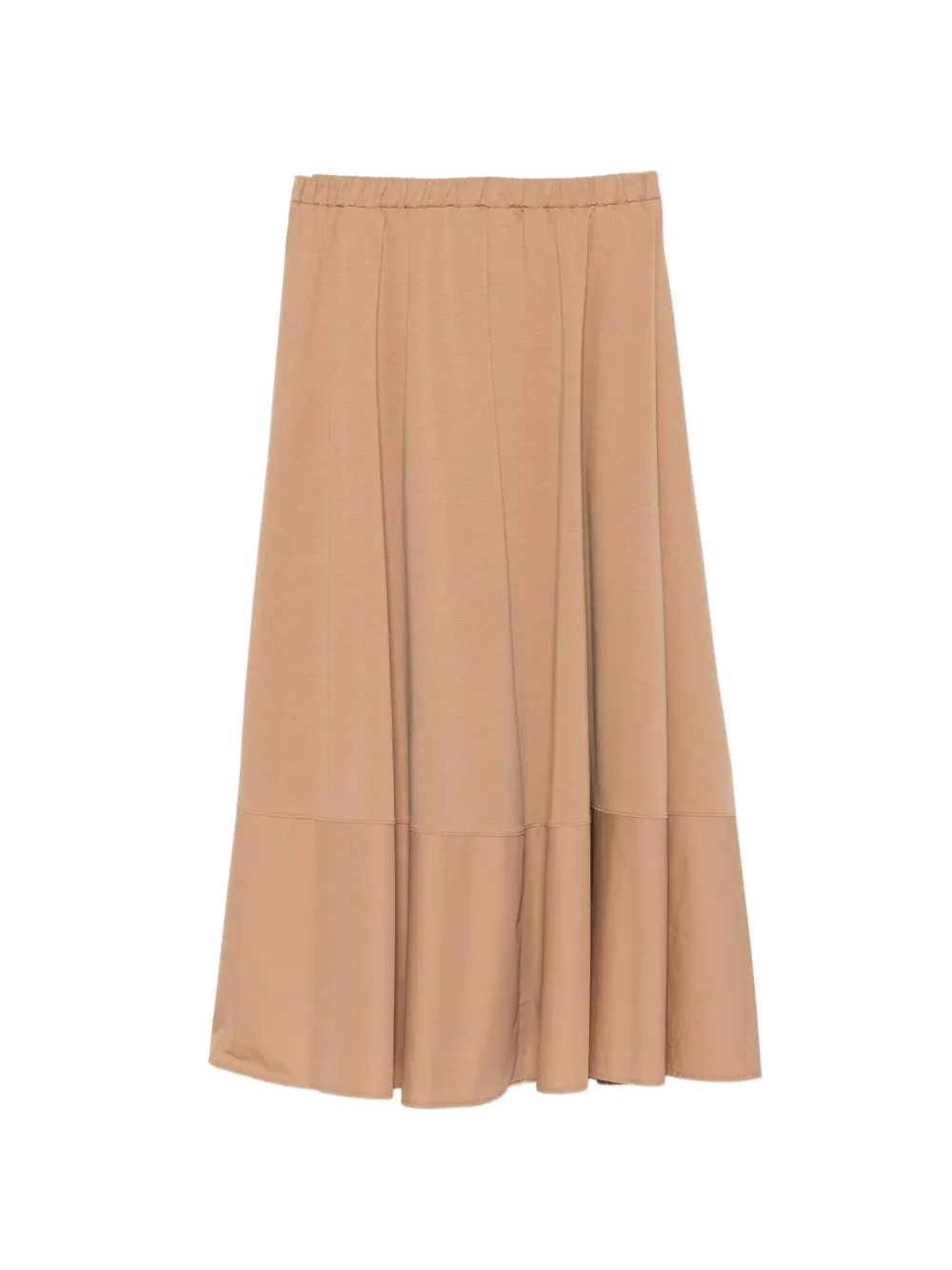 Max Mara Lribes midi-rok met elastische taille en vlakken Beige