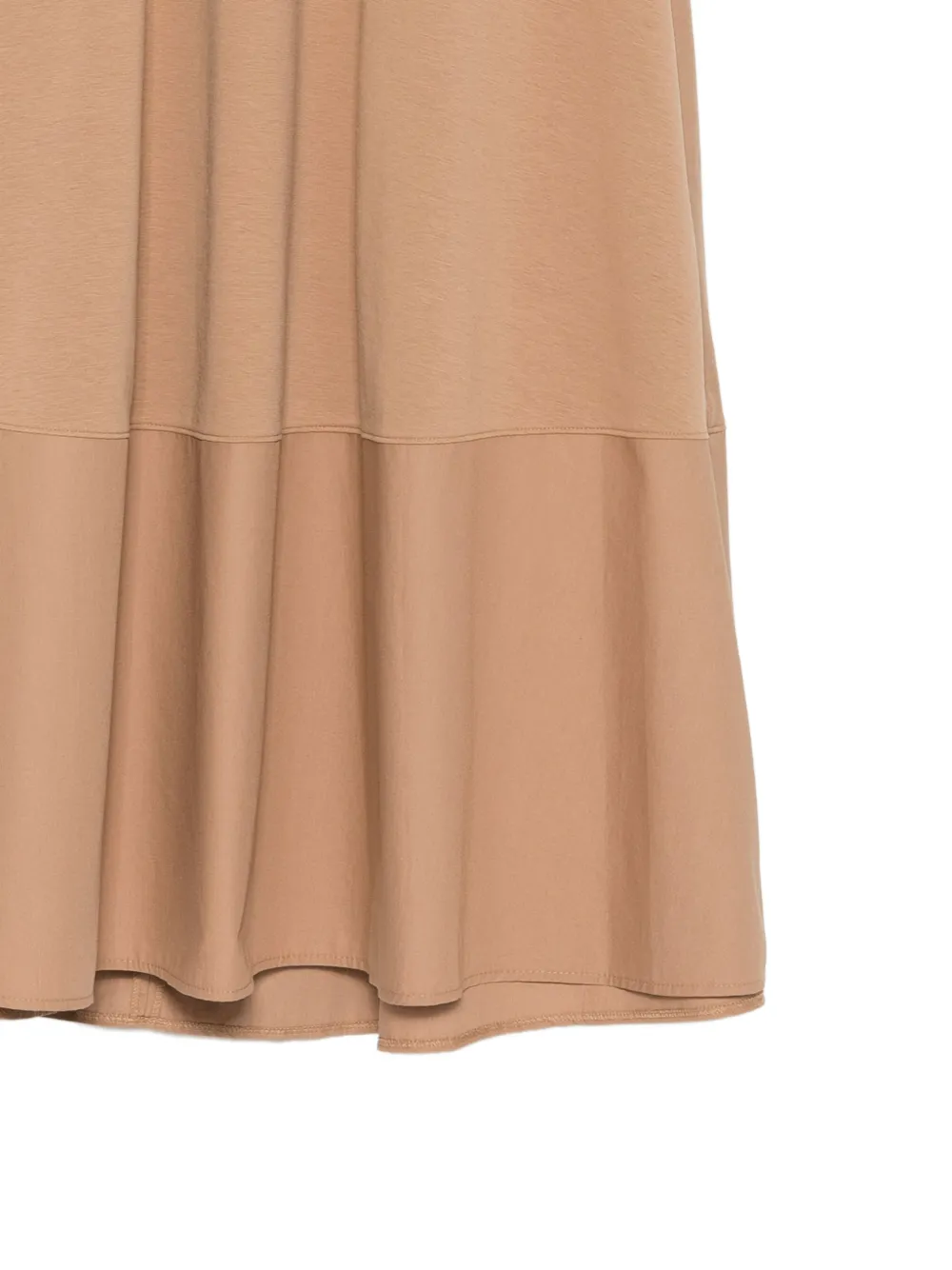 Max Mara Lribes midi-rok met elastische taille en vlakken Beige