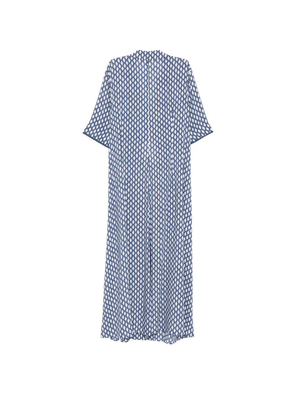  Marina Rinaldi Mrsranch Geometric-print Maxi Dress - Blue 