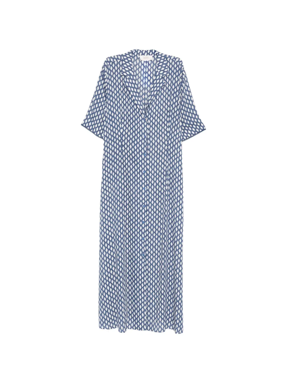 Marina Rinaldi Mrsranch geometric-print maxi dress - Blu