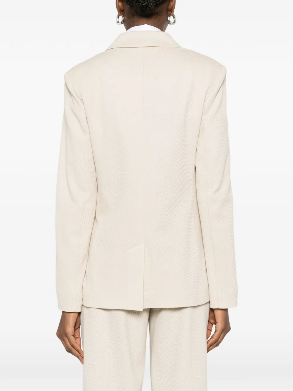Max Mara Jack met dubbele rij knopen en zak Beige