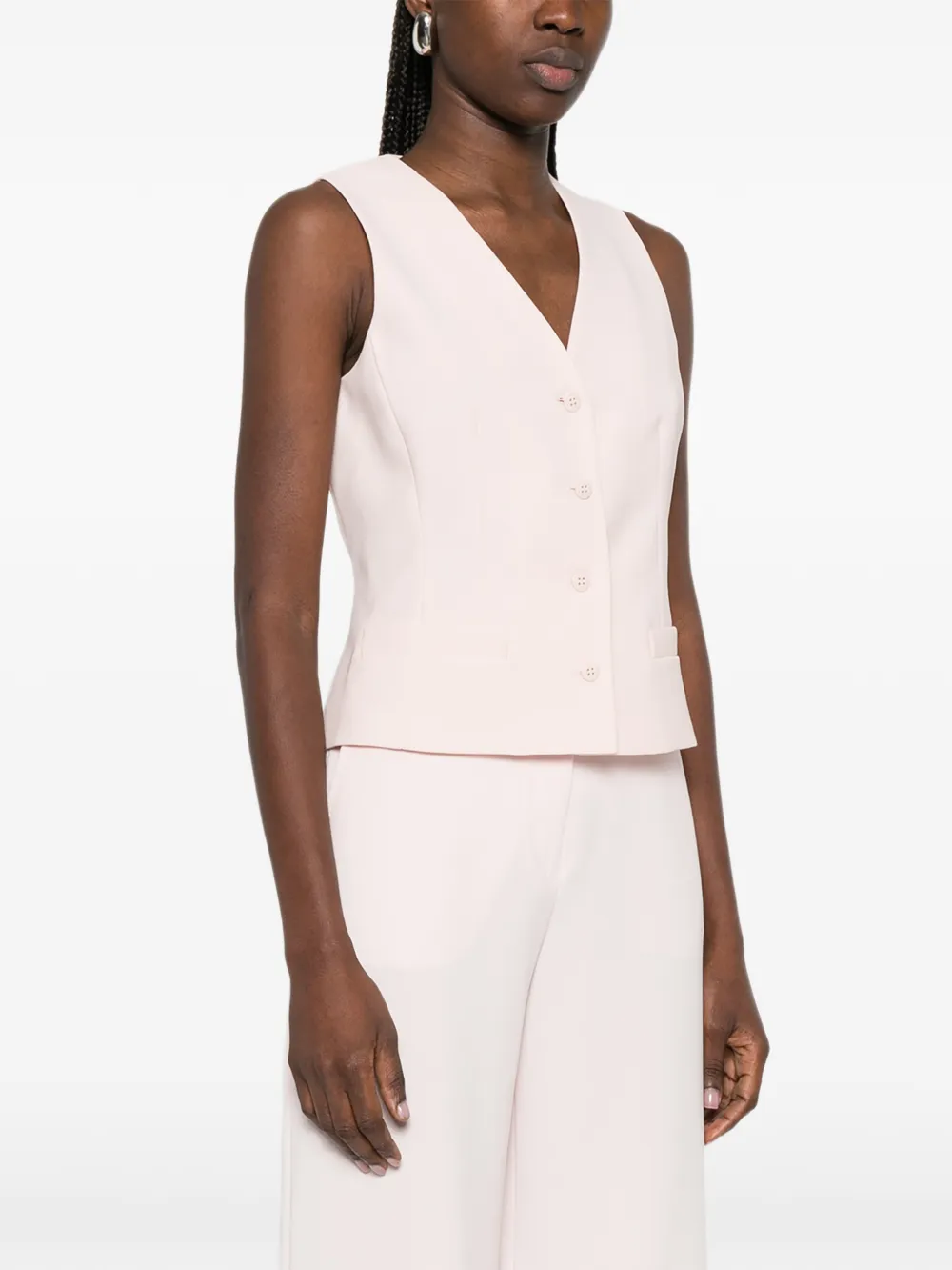 Max Mara Mstmadia Button V-neck Jacket - Pink 