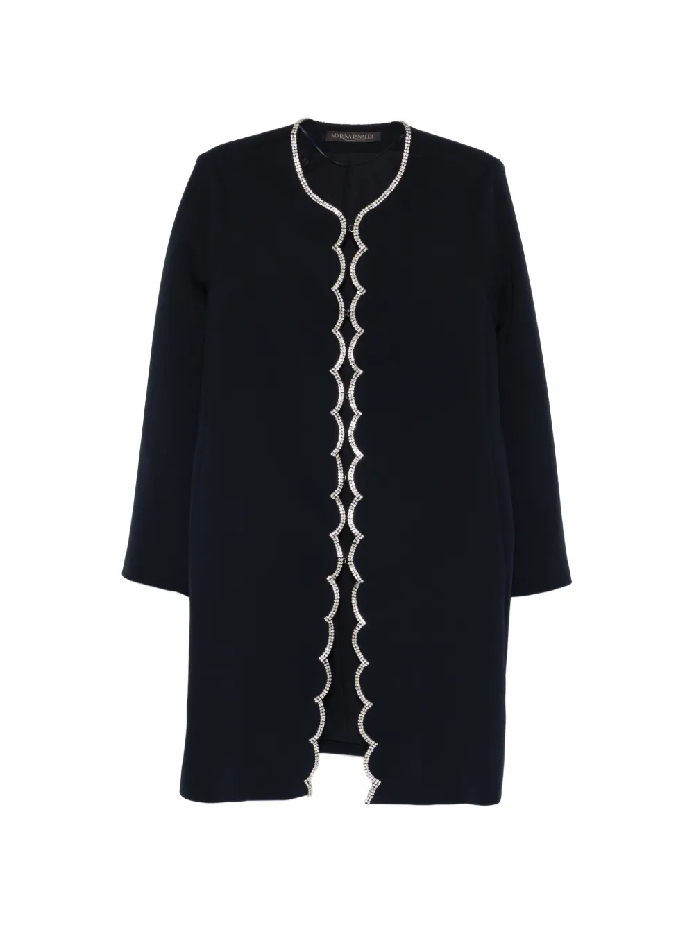 Marina Rinaldi scalloped embellished coat - Blu